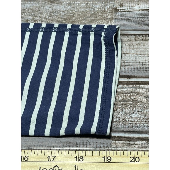 Athleta Leggings Blue White Stripe Size Small EUC - Picture 5 of 5